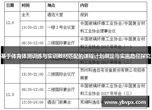 基于体育体测训练与实训教材匹配的课程计划绑定与实施路径探究